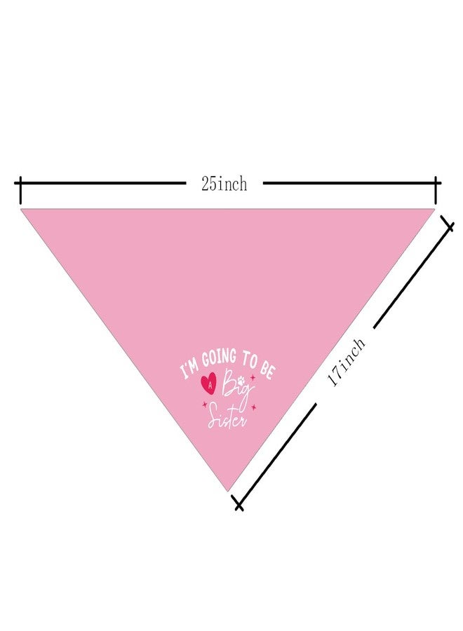 ZPPRJF Big Sister Dog Bandana, Big Sister Bandana for Dog, Pink Dogs Bandanas, Pet Bandanas Pregnancy Announcement, Gift for Dogs Lover - Image 4